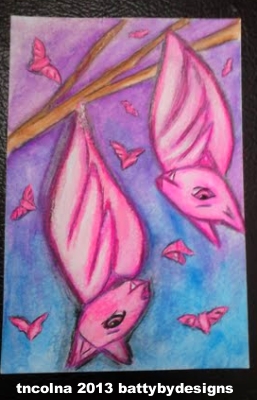 Bubble Gum Pink Bats by Tara N Colna